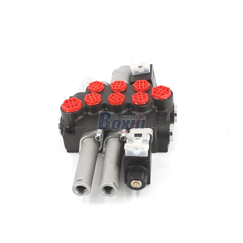 Industrial Solenoid and Cable Actuated 3 Spool Hydraulic Valve cover photo